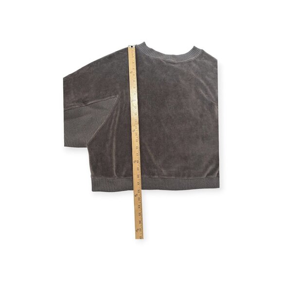 Suzie Kondi Dulia Velour Dolman Top Steel Gray XL NWT Minimalist Lounge - Picture 10 of 10